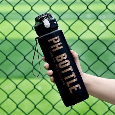 kopen BPA-vrij 1000 ml 1 liter Sipper waterfles met stro Voor volwassenen Gradiaal kleur 32 oz Grote capaciteit Veel kleuren Herbruikbaar Geurvrij online manufacture