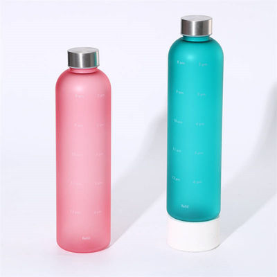 kopen Stijlvol Grijpbuis Buiten Grote Sportgevroren Plastic Waterfles 1 liter 1000 ml Drinkfles Bpavrij Safe Met Koperdeksel online manufacture