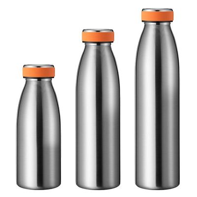kopen 350/500/750ML Melkvorm Kleine mond Roestvrijstalen waterfles Matt Rubber Coated Roestvrijstalen waterfles Duurzaam En Comfortabel Ontwerp online manufacture