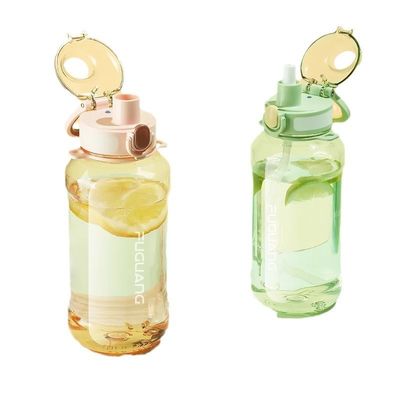 kopen 900 ml 1300 ml waterfles grote capaciteit mannen draagbare Tritan Plastic helder waterfles met handvat dubbele lekkagebestendige gehumaniseerde ontwerp online manufacture