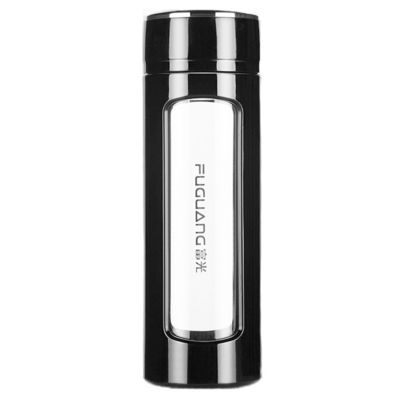 kopen Elegante draagbare grote capaciteit dubbel glas waterfles thee infuser veelzijdig 400 ml aangepast logo afdruk lekbestendige glazen fles als cadeau online manufacture