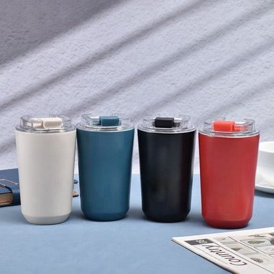 kopen 280ML/380ML BPA-vrij geïsoleerde vacuümbek van roestvrij staal Sus 304 roestvrijstaal koffiepot met deksel anti-slip matte afwerking OEM/ODM aanvaardbaar online manufacture