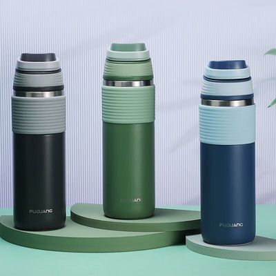 kopen Leakproof 316 roestvrijstalen vacuümfles 500 ml met handvat Gepersonaliseerde metalen waterflessen Gemakkelijk schoonmaken met brede mond online manufacture