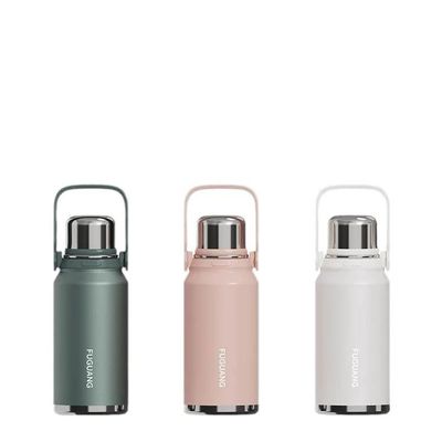 kopen Draagbare grote capaciteit Dubbele wand roestvrijstalen waterfles met handvat geïsoleerd Vacuum Sport waterfles pot 900/1200/1500ML online manufacture