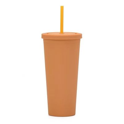 kopen 450 ml 650 ml 22 oz Plastic Travel Tumbler met stro en deksel 6 levendige kleuren herbruikbare Plastic Coffee Tumbler Eco Friendly Customized Acceptable online manufacture
