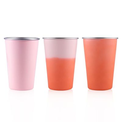 kopen Leakproof Single Wall Roestvrijstalen Cup Kleurveranderende Geïsoleerde Iced Coffee Tumbler Met Stroom Makkelijk te Bewaren Voor Familie Diner Of Outdoor Activiteiten online manufacture