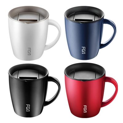 kopen Op maat gemaakte kleur Dubbele wand Thermische roestvrijstalen koffiebekers 380ml Geïsoleerde koffie reisbeker met handvat Elegante ontwerp Goede warmte-isolatie online manufacture
