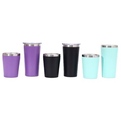 kopen 8 oz / 12 oz Dubbelwand roestvrij staal Thermal Travel Mug Eco Friendly Geïsoleerde Vacuüm Flask Spill Proof Met Laser / 3D / Silk-Screen Logo online manufacture