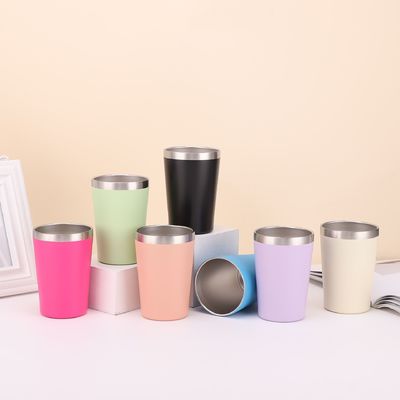 kopen 8oz / 12oz aangepaste dubbele wand roestvrij staal mok roestvrij staal vacuüm geïsoleerde tumbler met plastic BPA-vrij deksel gemakkelijk te reinigen online manufacture