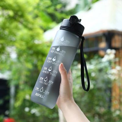 kopen Leakproof BPA Free Motivational Sports Waterfles Met Time Marker 32 oz Sports Fles Met Straw & Carrying Strap Perfect Size Makkelijk te dragen online manufacture