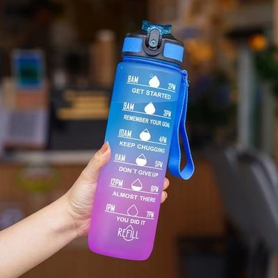 kopen Gepersonaliseerde 32 oz grote lekvrije BPA-vrije drinkfles Motiverende tijdmarker Waterfles met stro Voor fitness en buitenliefhebbers online manufacture