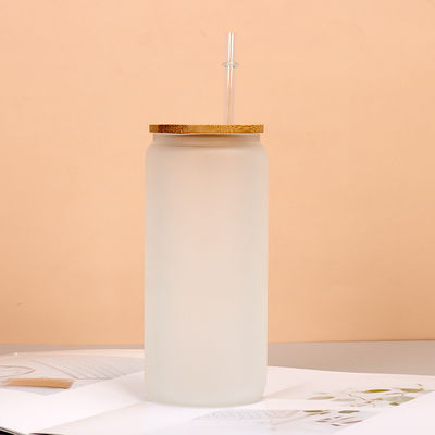 kopen Druppelweerstand Doorzichtige glazen waterfles Huishoudelijk borosilicaat glazen koffiebottel met stro Grote capaciteit 8 * 15cm Aanpasbaar online manufacture