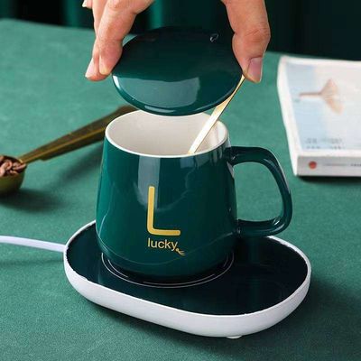 kopen Persoonlijke aanpassing Stijlvolle 420 ml keramische espresso bekers Keramische koffiebeker met deksel en handvat en verwarmde basis 420 ml USB aangedreven aanpasbare kleuren ontwerpen online manufacture