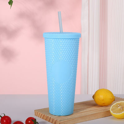 kopen Vakantie IJzig Lilac Bling Gestopte Plastic Cold Cup Tumbler 24oz online manufacture