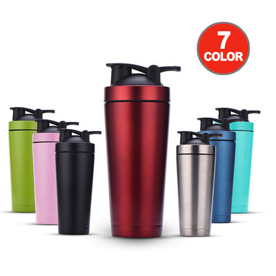 kopen Verbeterde Shaker Flasje Voor Eiwitmengsels 27oz Met opslag Voor Poeder Roestvrij Staal Shaker Flasje Met Draad Whisk BPA Free Leak Proof online manufacture