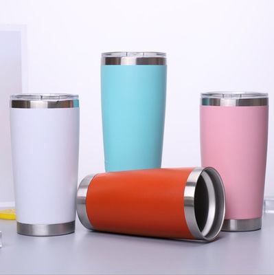 kopen 20oz roestvrij staal thermische reisbeker met deksel dubbel ommuurde vacuüm geïsoleerde koffie tumbler cup voor thuis kantoor sport 600ml online manufacture