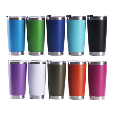 kopen Groothandel 20oz Dubbelwand Vacuum Geïsoleerde Tumbler Roestvrij staal Auto Reis Koffiemokjes Met Deksel online manufacture