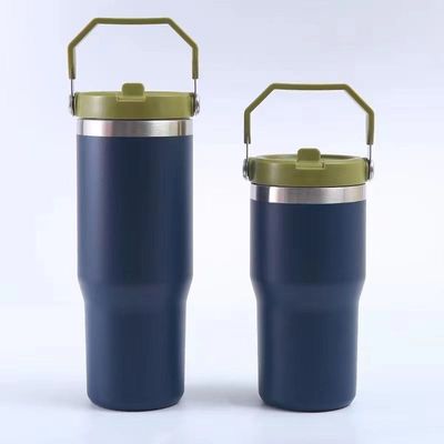 kopen 30oz Tumbler met stro deksel Vacuum verzegeld Geïsoleerde beker herbruikbare roestvrij staal waterfles Trave voor water, ijs thee of koffie online manufacture