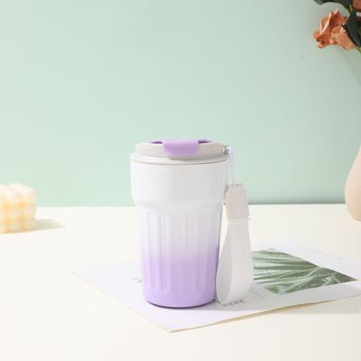kopen 380 ml Goedkoers Modieus Glijdend Dubbelwand Koffiekop Afzuigfles Voor Reizen online manufacture