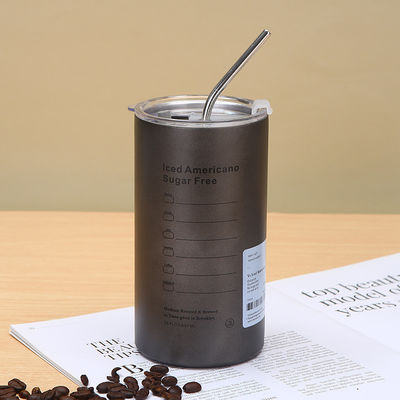 kopen Creatieve Iced Americano Geïsoleerde Koffiekop, roestvrijstalen koffiekop met deksel en stro Reiskoffiekop voor mannen vrouwen online manufacture