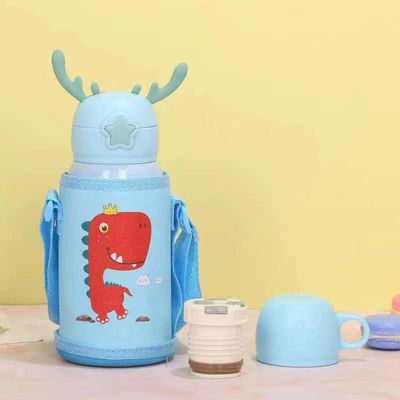kopen Roestvrij staal 17 oz eenhoornbekers voor kinderen schattig geïsoleerde waterfles met stro riem lekvrije fles voor jongens en meisjes online manufacture