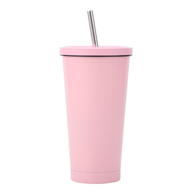 kopen Geïsoleerde tumbler met deksel en stro, roestvrij staal vacuümgeïsoleerde tumbler Eeps koud voor 24 uur, 100% lekkagebestendige past in auto cup holder online manufacture