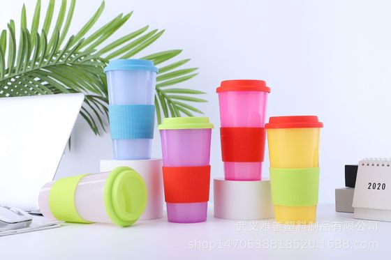 kopen Dubbellaag Plastic 16oz Koffie Grote capaciteit Unisex mok Macaron Kleur Drink Direct Cup online manufacture