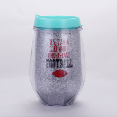 kopen 300 ml dubbellaagige plastic beker in de vorm van een ei met U-vormige stro online manufacture