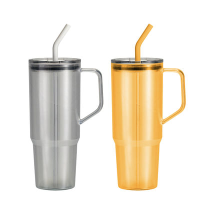 kopen Aanpasbare 40oz enkellaag handvat kop grote capaciteit stro kop draagbare plastic fles voor buiten en reizen online manufacture