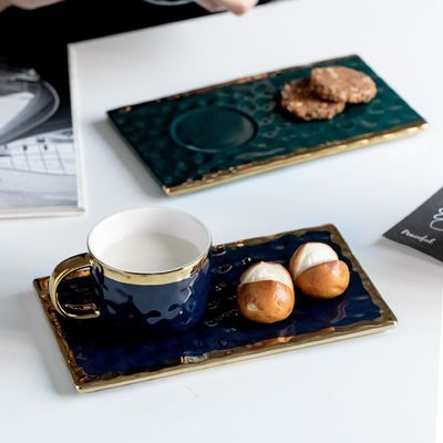 kopen Elegant, verfijnd, esthetisch, in Nordieke stijl, luxe, keramische koffiebeker met bord. online manufacture