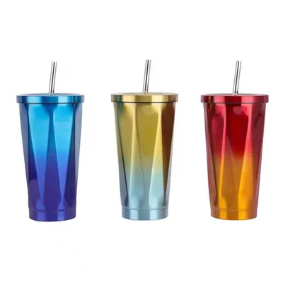 kopen Kinderen Dubbelwandige Isolatie 304 Roestvrij Staal Met Rietje En Deksel Aangepast Logo Gedrukt online vervaardiging