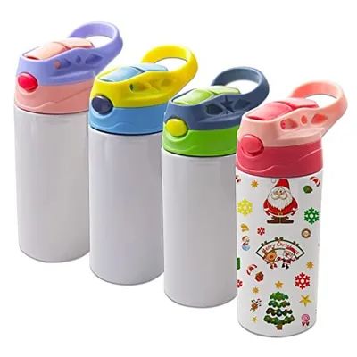 kopen 12oz Sublimatie Blanks Sippy Cup Sublimatie Tumblers voor kinderen Roestvrij staal Geïsoleerde waterfles voor peuters met lekkagebestendige stro deksel en handvat online vervaardiging