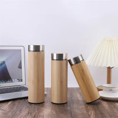 kopen Premium bamboe thermos met thee-infuser voor losse thee 12 oz - thee cadeau set - geïsoleerde waterfles / ijskoude koffietubber - unieke geschenken voor vrouwen, geschenken online vervaardiging