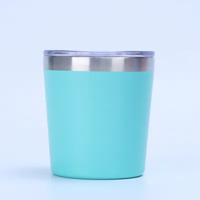 kopen 12oz eenvoudige moderne herbruikbare dubbele wand roestvrij staal vacuüm geïsoleerde reis koffie melk mok tumbler met flip deksel online vervaardiging