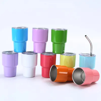 kopen Mini Shot 2oz Curve Tumbler - Dubbelwand Vacuum Geïsoleerd - Sliploze bodem - Roestvrij staal Tumbler online manufacture