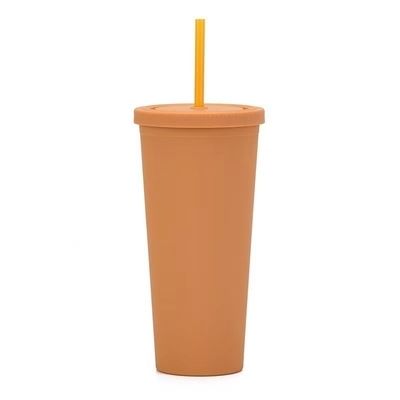 kopen 450 ml 650 ml 22 oz Plastic Travel Tumbler met stro en deksel 6 levendige kleuren herbruikbare Plastic Coffee Tumbler Eco Friendly Customized Acceptable online vervaardiging