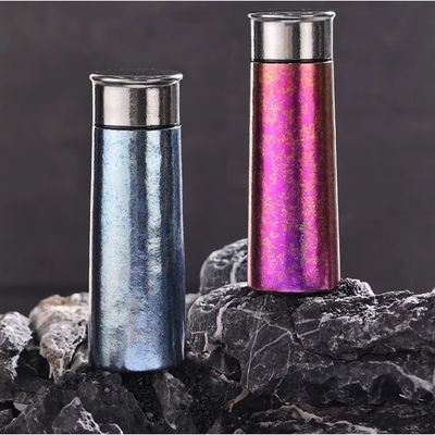 kopen Draagbare Elegante Ultralichte Metalen Waterfles Titanium Explorer Flask Hammered Finish 360ml Avontuur Waterfles Superieure Corrosiebestendigheid online vervaardiging