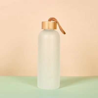 kopen Premium 500 ml 750 ml glazen waterfles Sportdrank flessen met siliconen mouw Stijlvol en praktisch voor alle binnen- en buiten dagelijkse activiteiten online manufacture