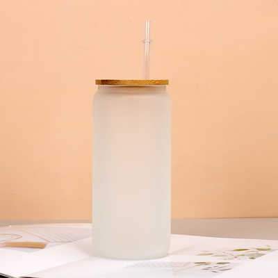 kopen Druppelweerstand Doorzichtige glazen waterfles Huishoudelijk borosilicaat glazen koffiebottel met stro Grote capaciteit 8 * 15cm Aanpasbaar online manufacture