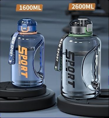 kopen 1600/2600ML Tritan Grote sportwaterpot BPA-vrij lekvrije sportwaterfles Ergonomisch ontworpen handvat Breed mond voor gemakkelijke reiniging online vervaardiging