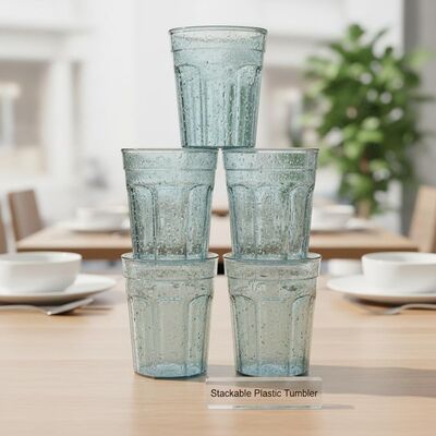 kopen Opstapelbare kunststof tumbler BPA-vrij Dubbelwand Duurzaam lichtgewicht drankwaren Ideaal voor restaurants Cafés en evenementen online vervaardiging