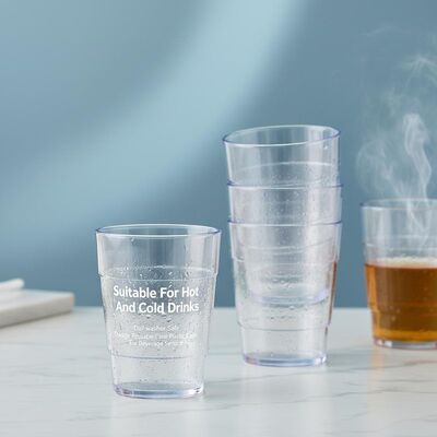 kopen Geschikt voor warme en koude dranken Plastic Tumbler Vaatwasmachinebestendig Duurzaam Herbruikbaar Transparante Plastic Bekers voor Drankenservice online vervaardiging