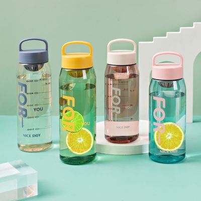 50 oz 700 ml waterfles Plastic Flower Tea Gepersonaliseerde plastic waterflessen in bulk met afdruk logo Voor sportkantoren Huizen