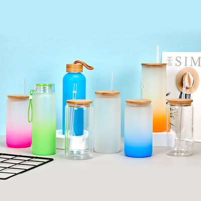 Stijlvol modern ontwerp Glas Mason Fles Glas Iced Coffee Cups Met Deksels Glas Drankcontainer 350/480ml Lichtgewicht Makkelijk te reinigen