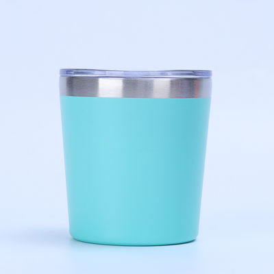 12oz eenvoudige moderne herbruikbare dubbele wand roestvrij staal vacuüm geïsoleerde reis koffie melk mok tumbler met flip deksel