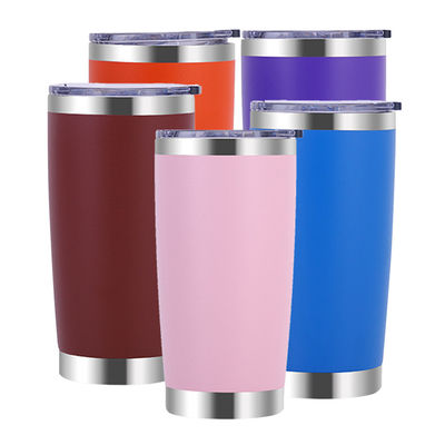 Geïsoleerde waterflessen 20oz 304 roestvrij staal waterfles met deksel herbruikbare waterfles warm houden voor sporten gym reizen