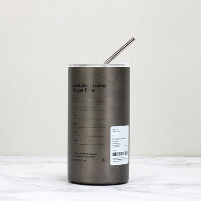 20oz Isolatie en koeling ijsbeker, eenvoudige kantoor draagbare auto stro waterbeker, vacuüm dubbele laag 304 roestvrij staal koude en warme drank reisbeker