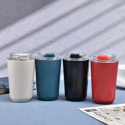 280ML/380ML BPA-vrij geïsoleerde vacuümbek van roestvrij staal Sus 304 roestvrijstaal koffiepot met deksel anti-slip matte afwerking OEM/ODM aanvaardbaar