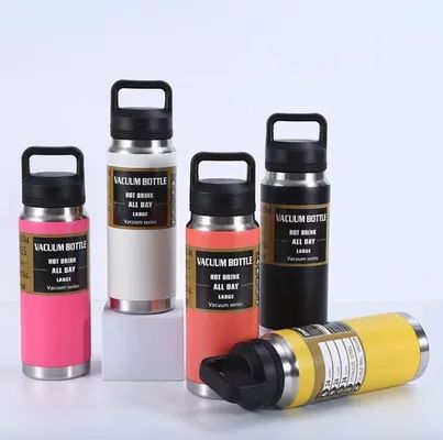 600/800/1100ML Outdoor Sport Roestvrij staal Wandelwaterfles Lichtgewicht Dubbelwandig Roestvrij staal waterfles Easy Chug Design