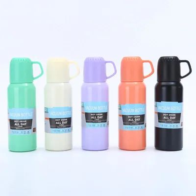 Vacuümgeïsoleerde waterfles Thermo met beker 648ml / 22oz roestvrij staal Thermisch waterflessen Water Thermo Flask Thermo voor warme en koude dranken Koffie water